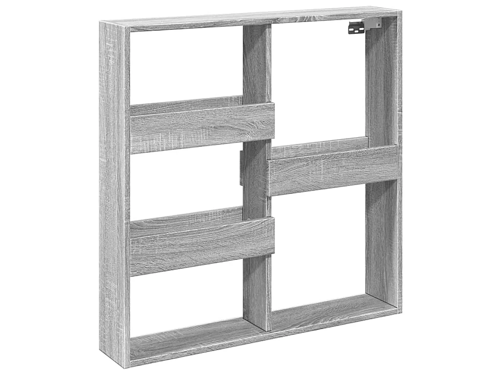 Wandschrank Grau Sonoma 80x15x80 cm Holzwerkstoff