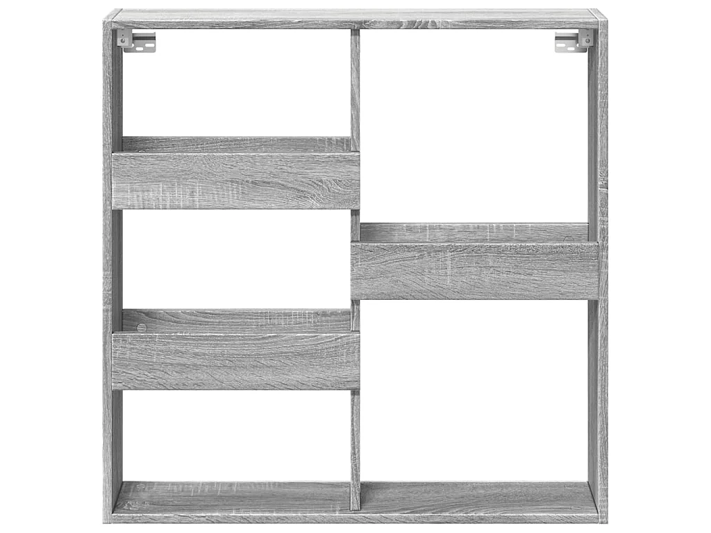Wandschrank Grau Sonoma 80x15x80 cm Holzwerkstoff