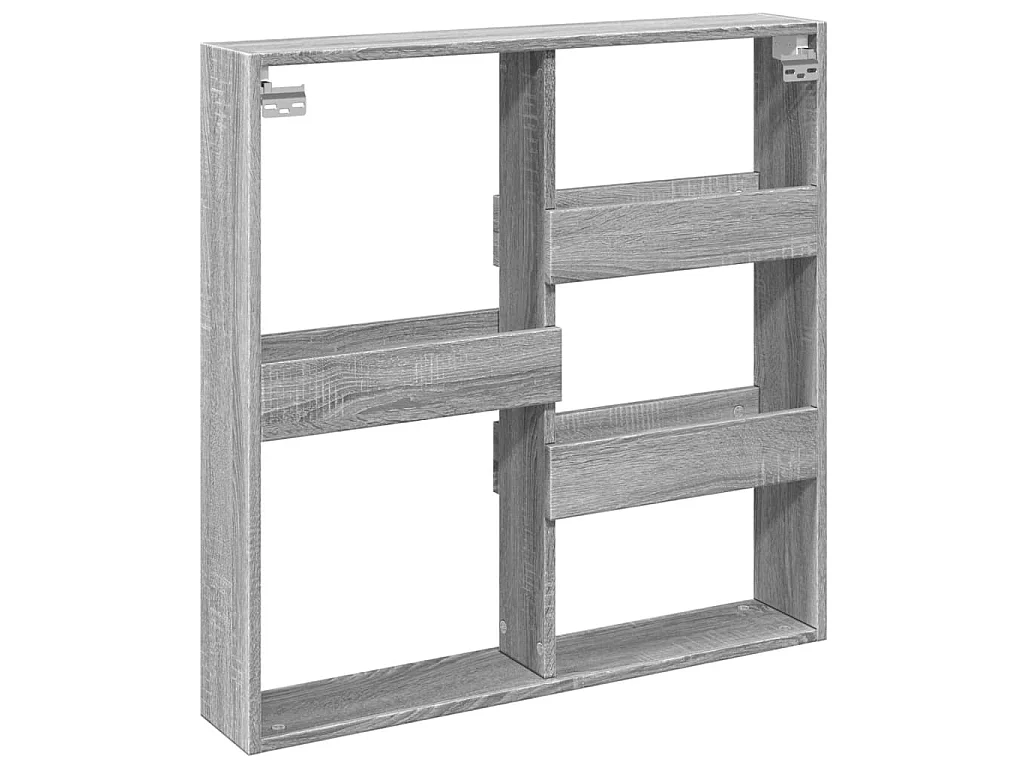 Wandschrank Grau Sonoma 80x15x80 cm Holzwerkstoff