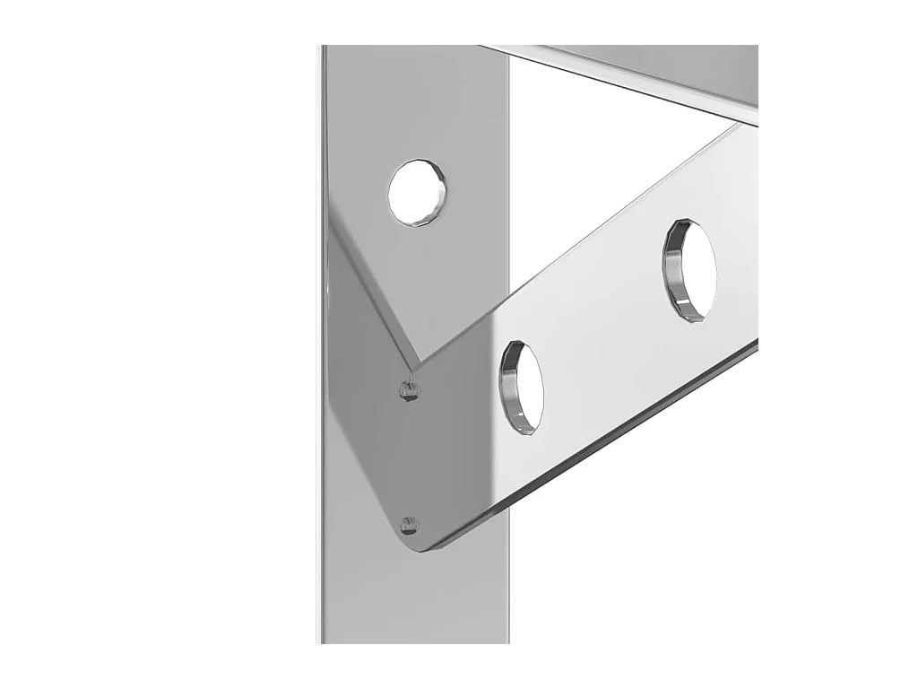 Soportes de estante 4 uds acero inoxidable plata 15x2,5x11,5 cm