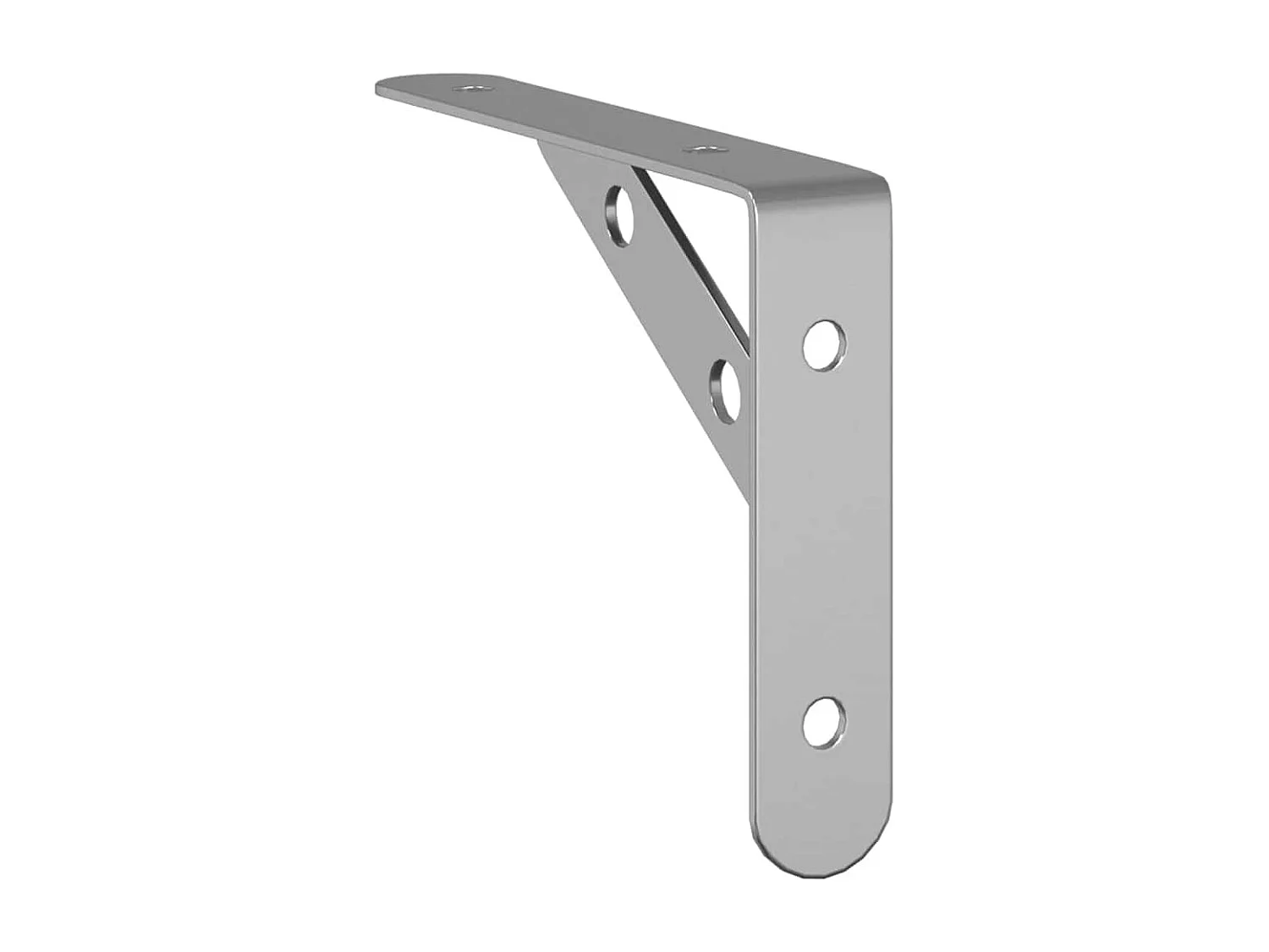 Regalträger 4 Stk. 15x2,5x11,5 cm Silbern Edelstahl