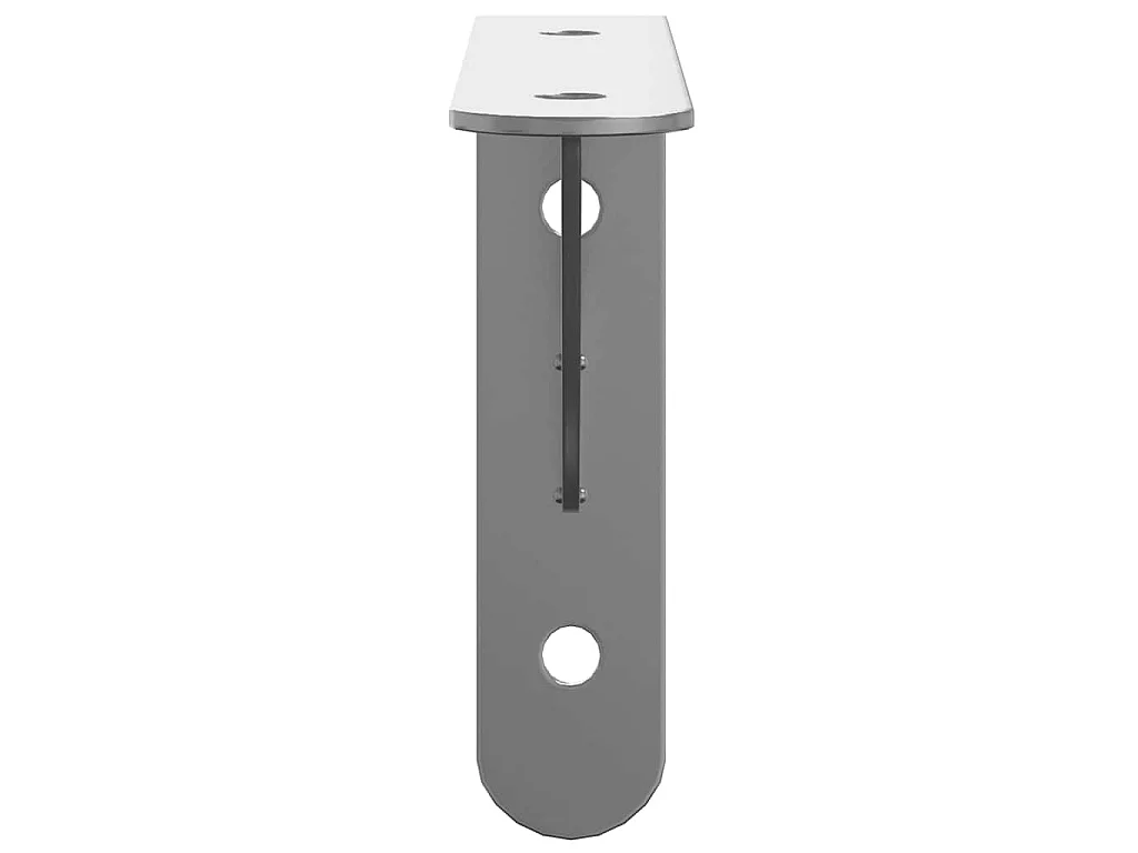 Soportes de estante 4 uds acero inoxidable plata 15x2,5x11,5 cm