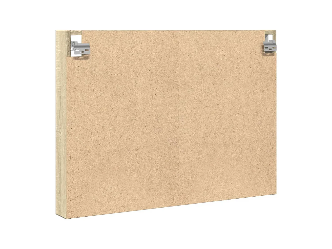 Vitrinekast 80x8,5x58 cm bewerkt hout sonoma eikenkleurig