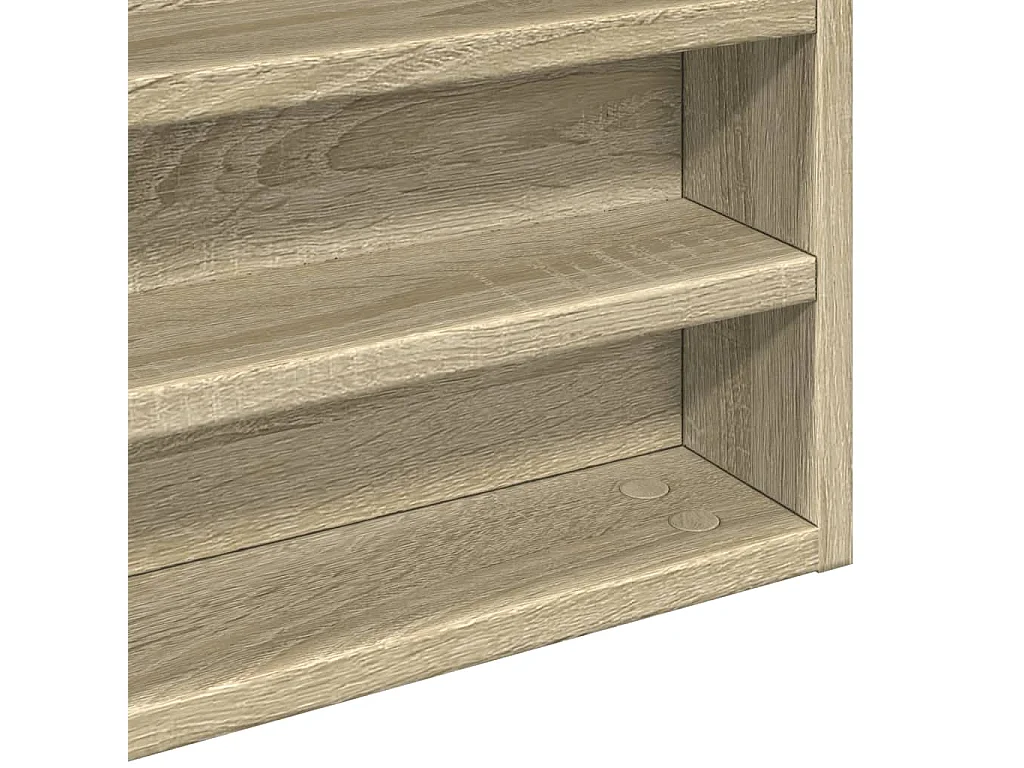 Armoire à vitrine chêne sonoma 80x8,5x58 cm bois d'ingénierie