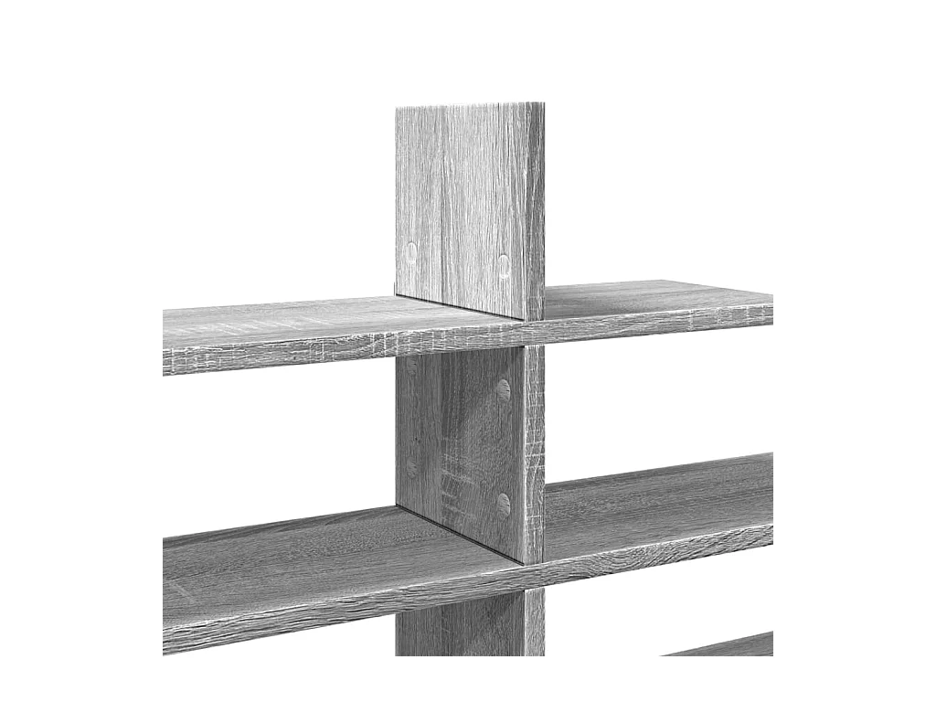 Wandregal Grau Sonoma 124,5x18x60,5 cm Holzwerkstoff