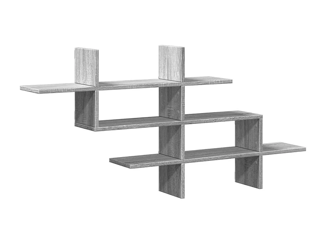 Étagère murale sonoma gris 124,5x18x60,5 cm bois d'ingénierie