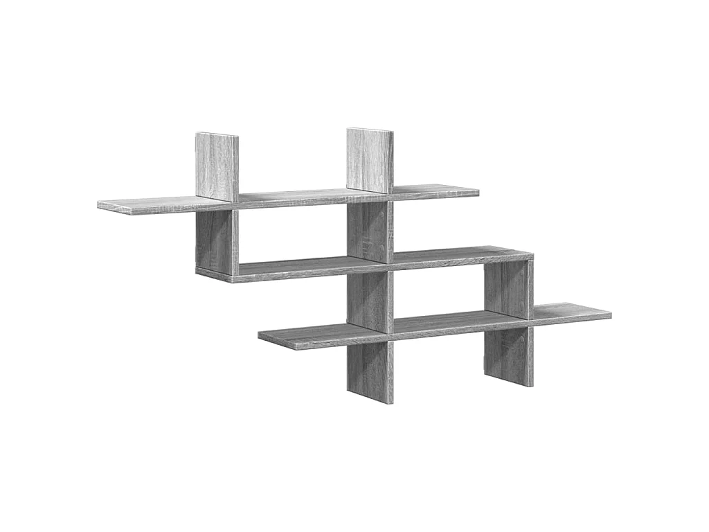 Prateleira parede 124,5x18x60,5 cm deriv. madeira cinza sonoma