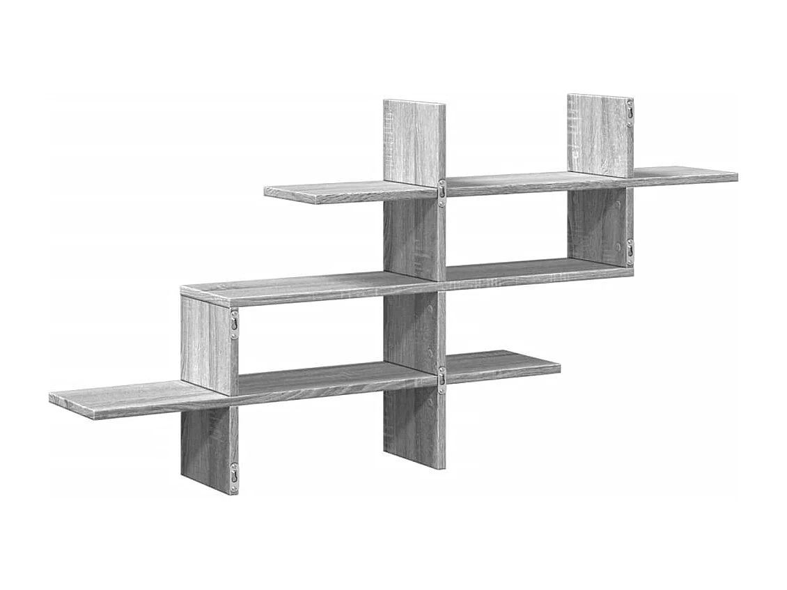 Prateleira parede 124,5x18x60,5 cm deriv. madeira cinza sonoma