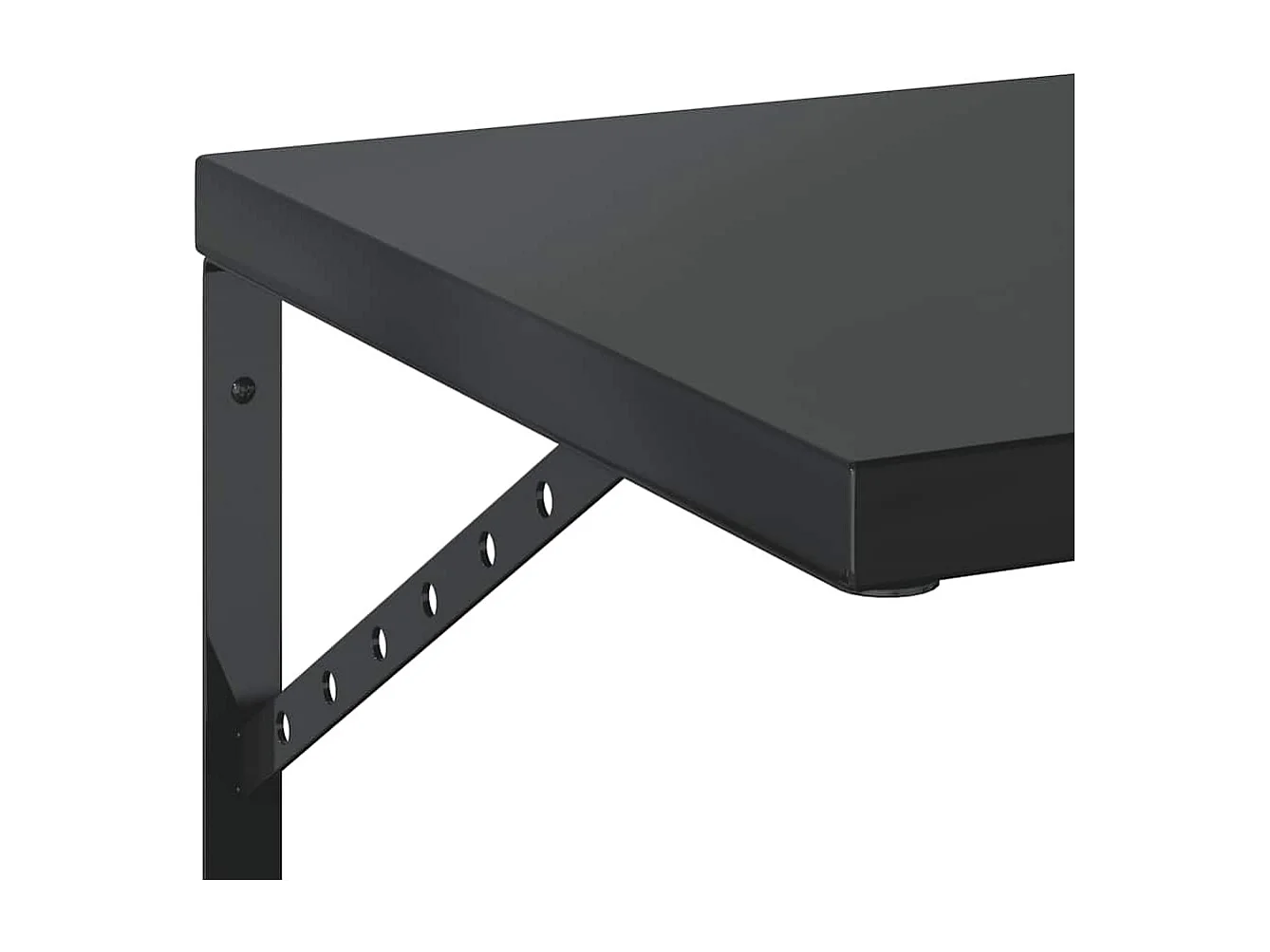 Wandregale 2 Stk. 100x40 cm Schwarz Edelstahl