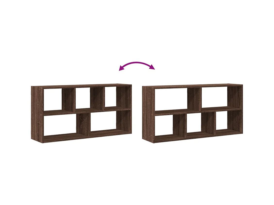 Prateleira parede 100x25x50 cm deriv. madeira carvalho castanho