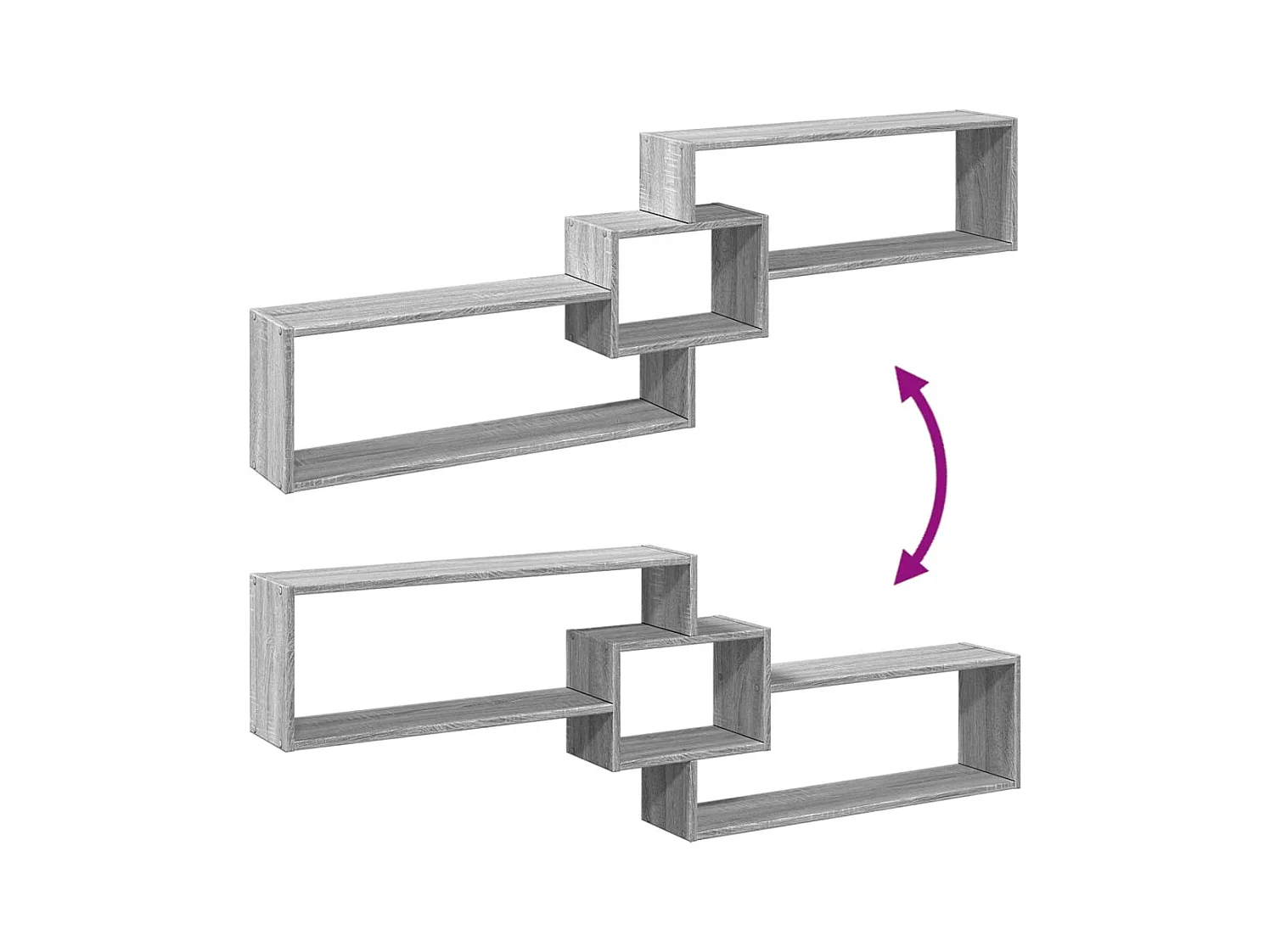 Wandschrank 158x18x53 cm Grau Sonoma Holzwerkstoff