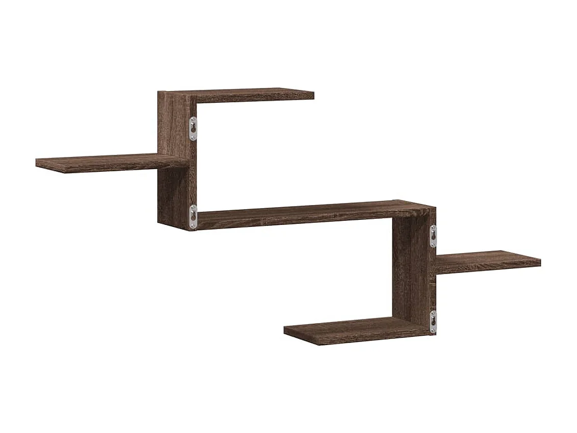 Wandregal Braun Eichen-Optik 104x15x49 cm Holzwerkstoff