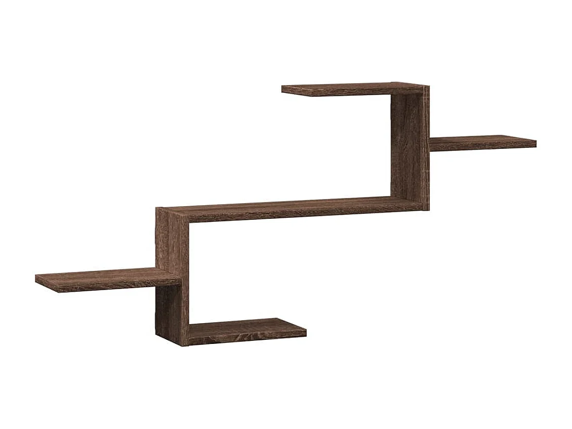 Wandschap 104x15x49 cm bewerkt hout bruin eikenkleurig
