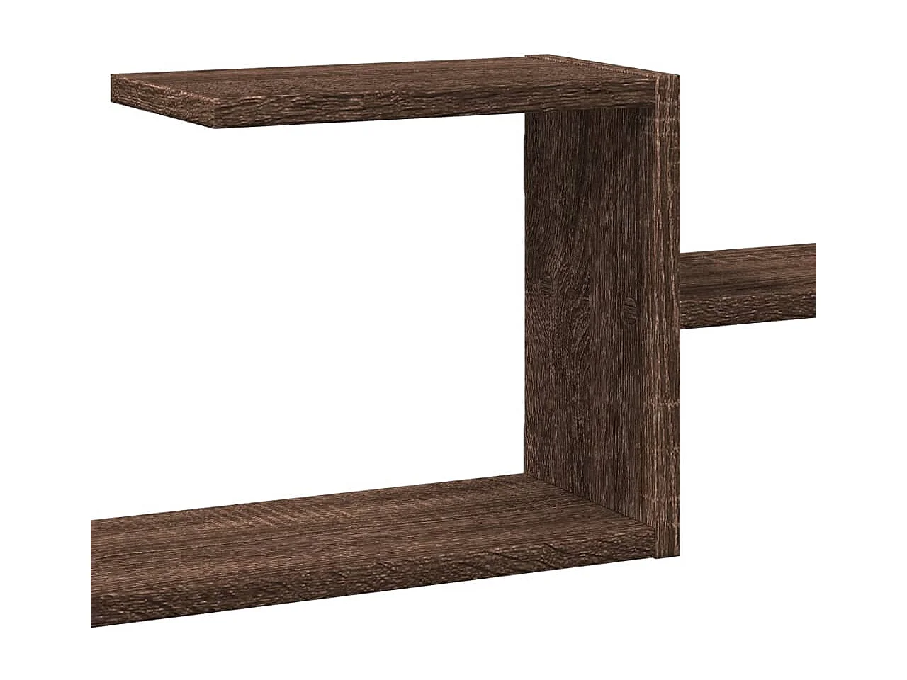 Wandschap 104x15x49 cm bewerkt hout bruin eikenkleurig