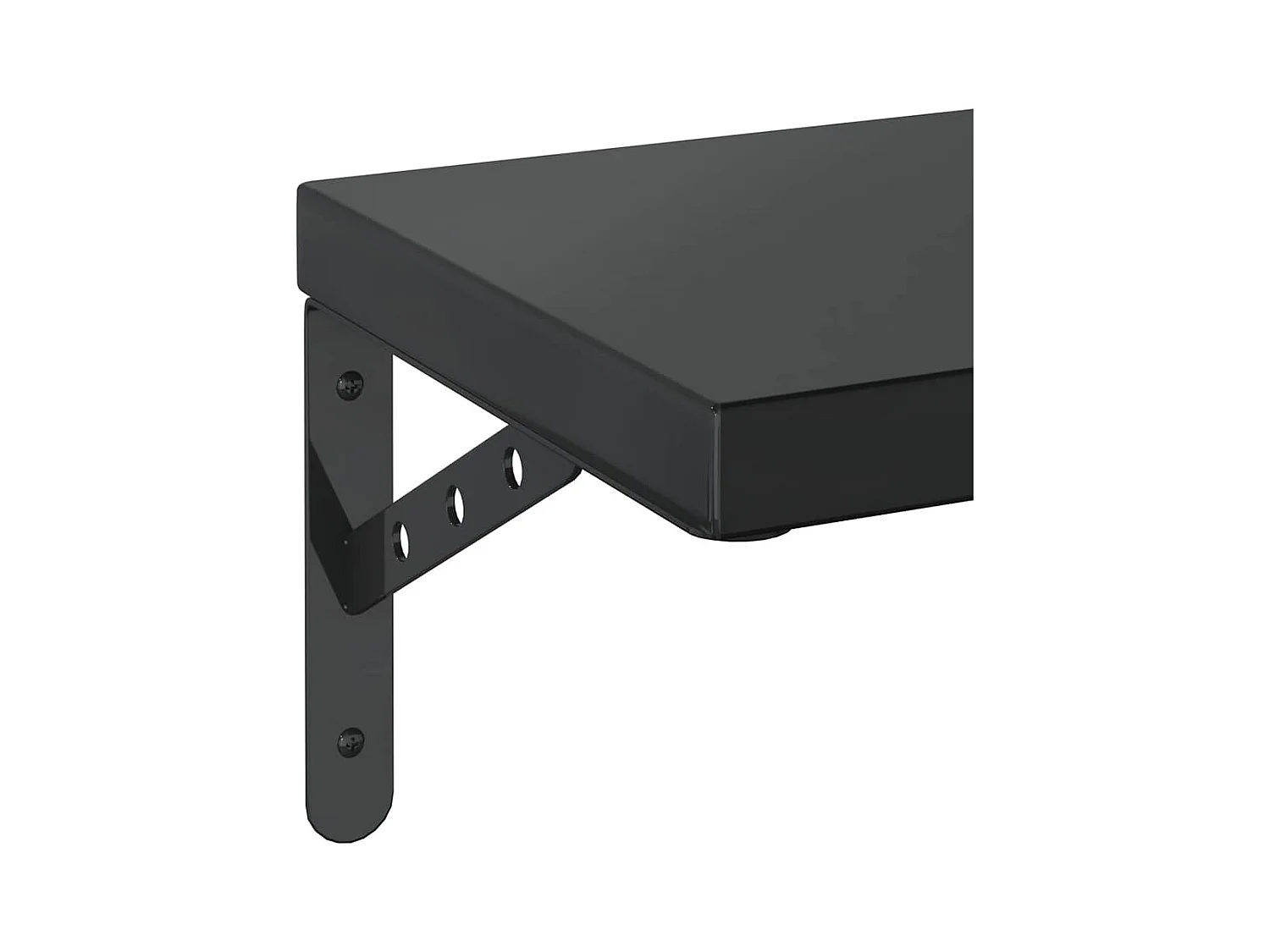 Étagères murales 2 pcs 50x23,5 cm noir acier inoxydable