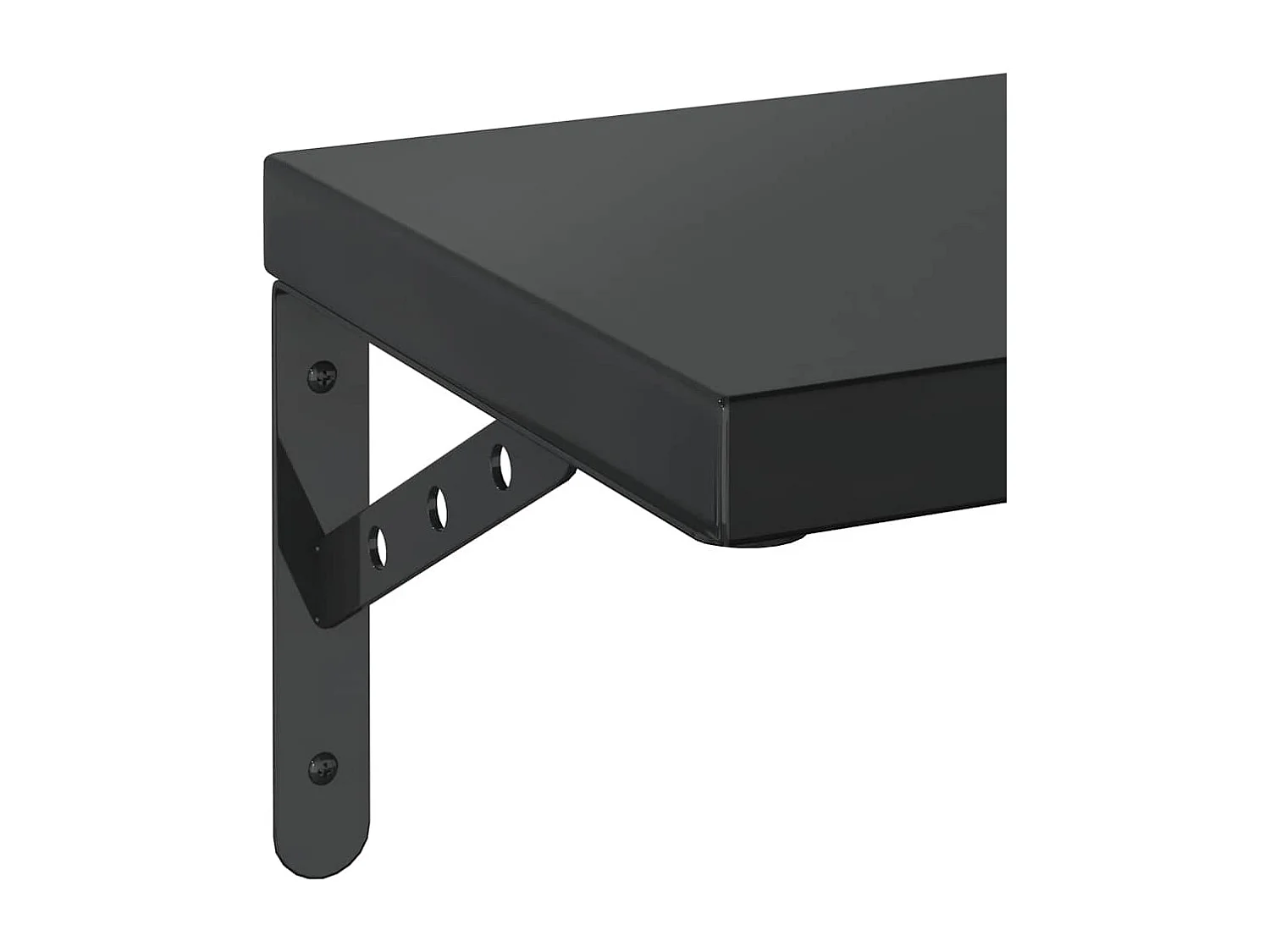 Wandregale 2 Stk. 50x23,5 cm Schwarz Edelstahl