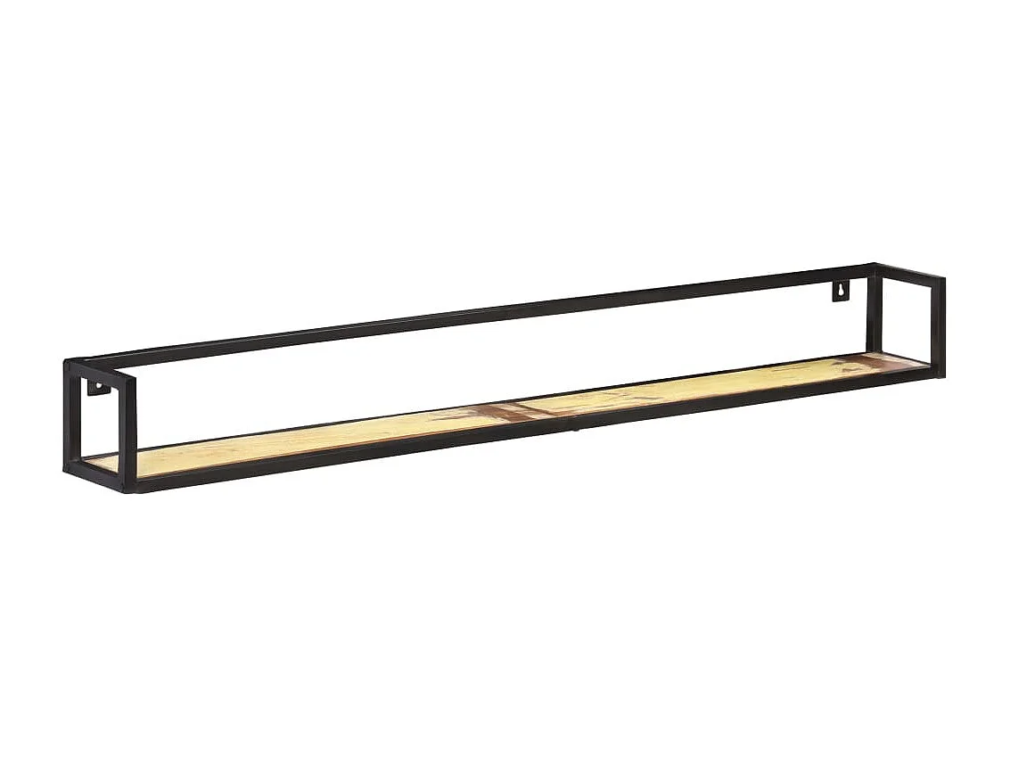 Étagères murales 2 pcs 160 cm Bois de récupération massif