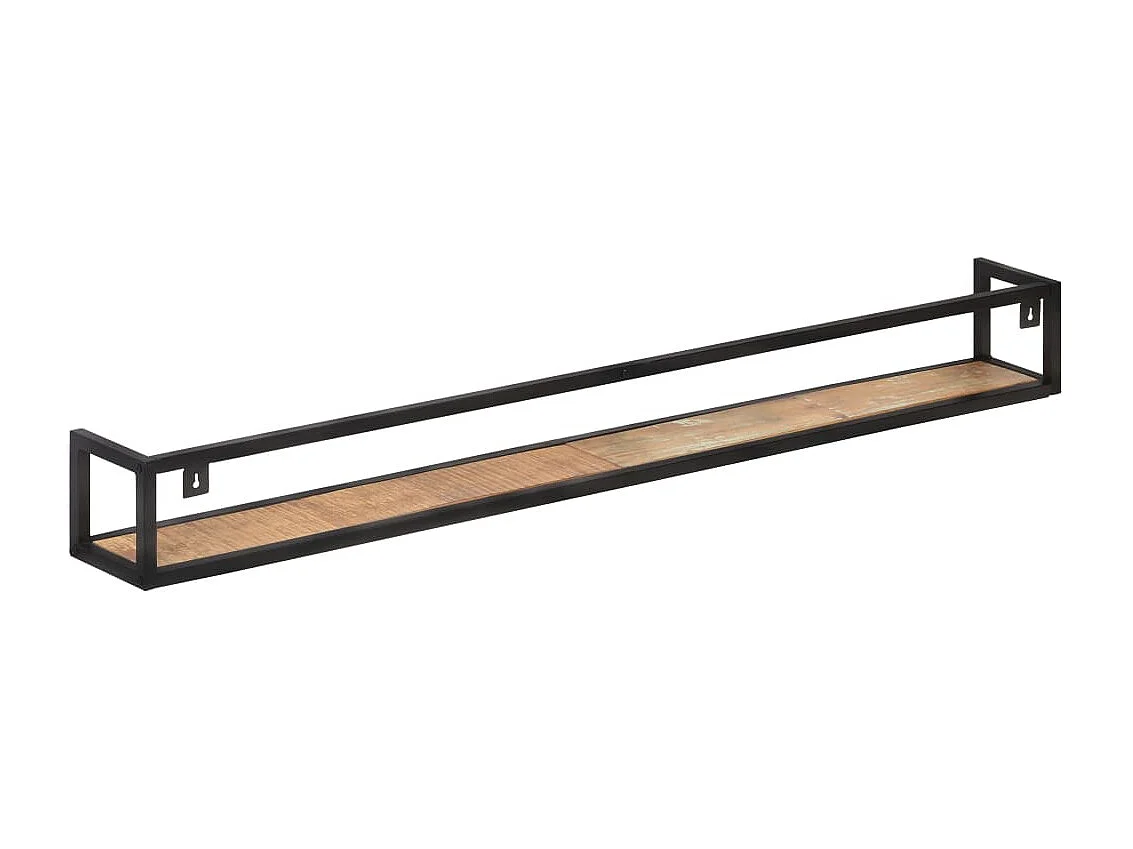 Étagères murales 2 pcs 160 cm Bois de récupération massif