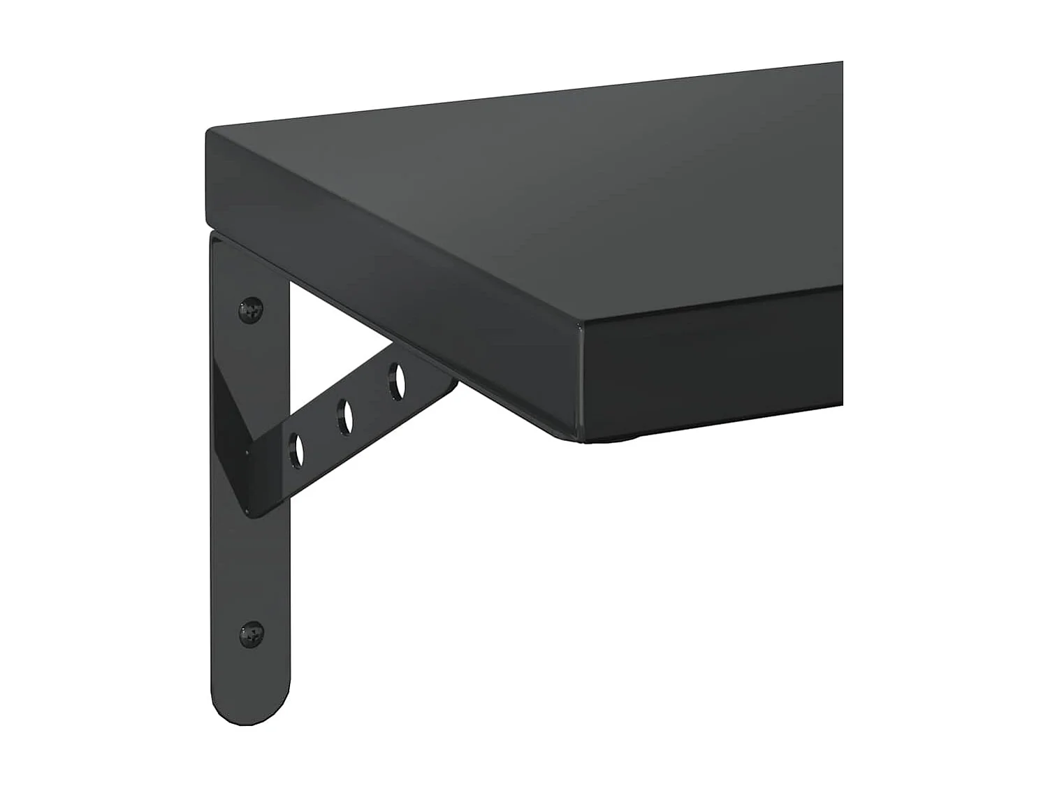 Wandregale 2 Stk. 100x23,5 cm Schwarz Edelstahl
