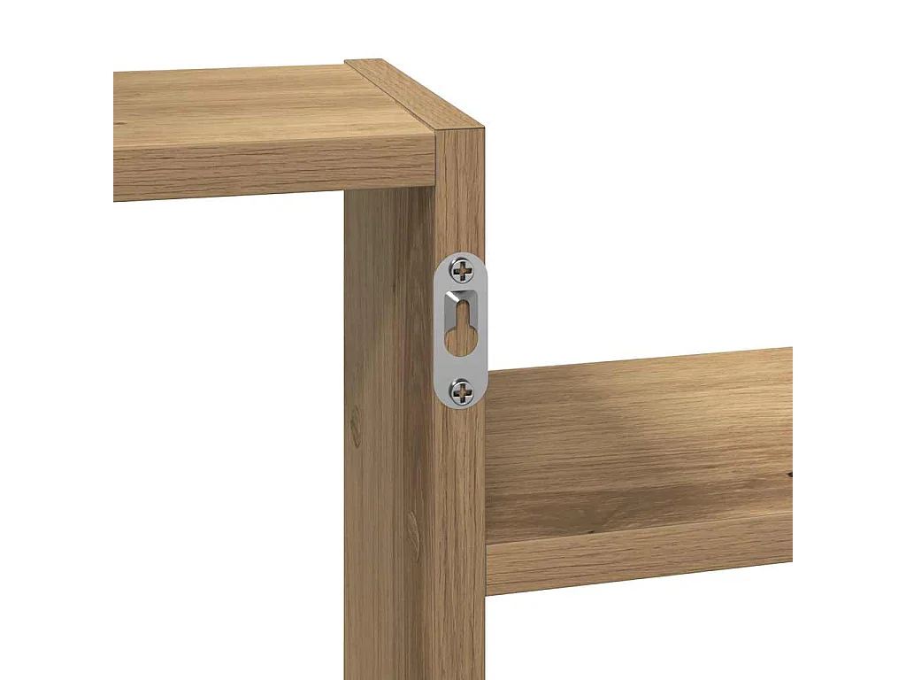 Étagère murale chêne artisanal 96x18x60 cm bois d'ingénierie