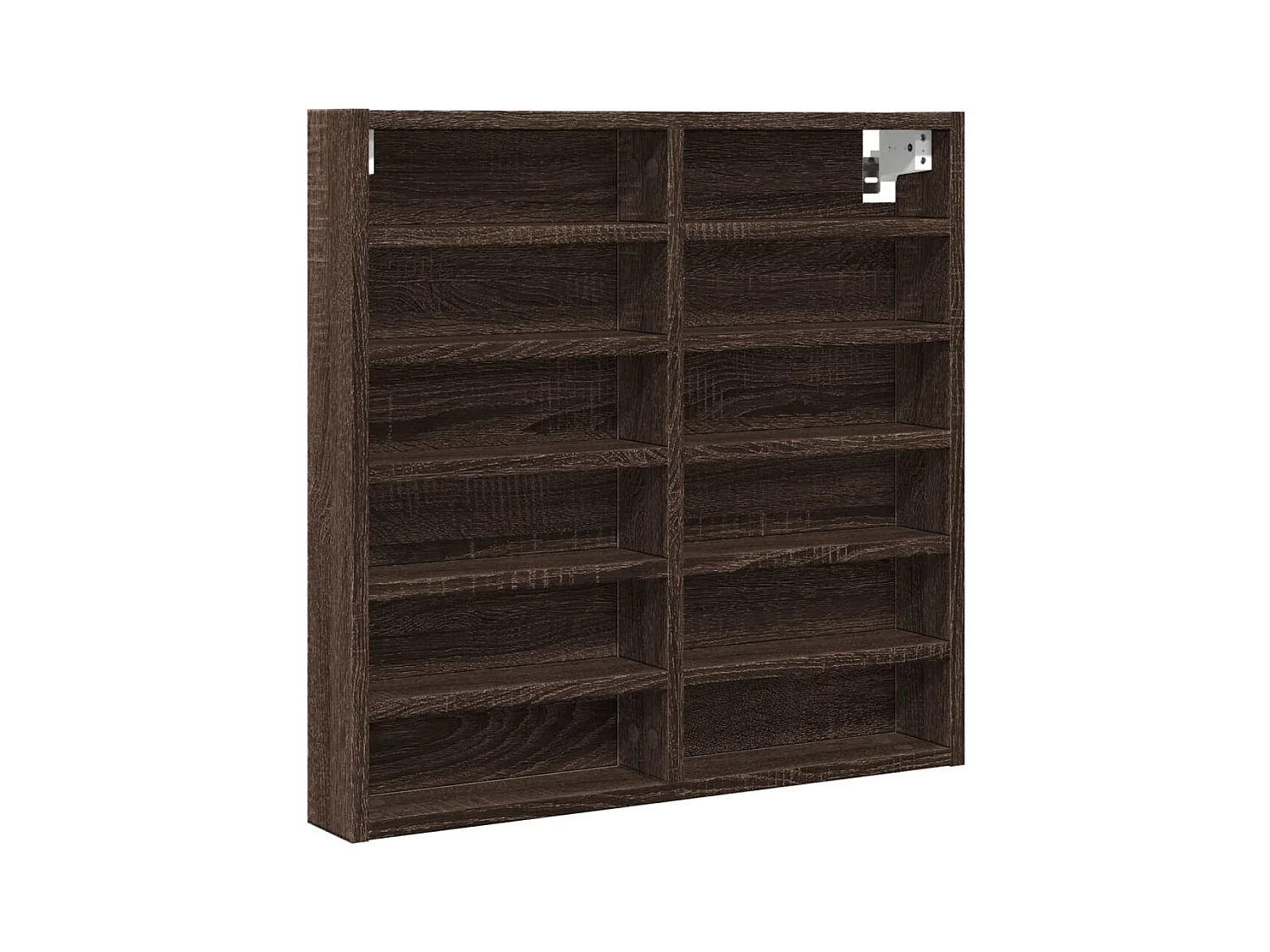 Armoire à vitrine chêne marron 60x8,5x58 cm bois d'ingénierie