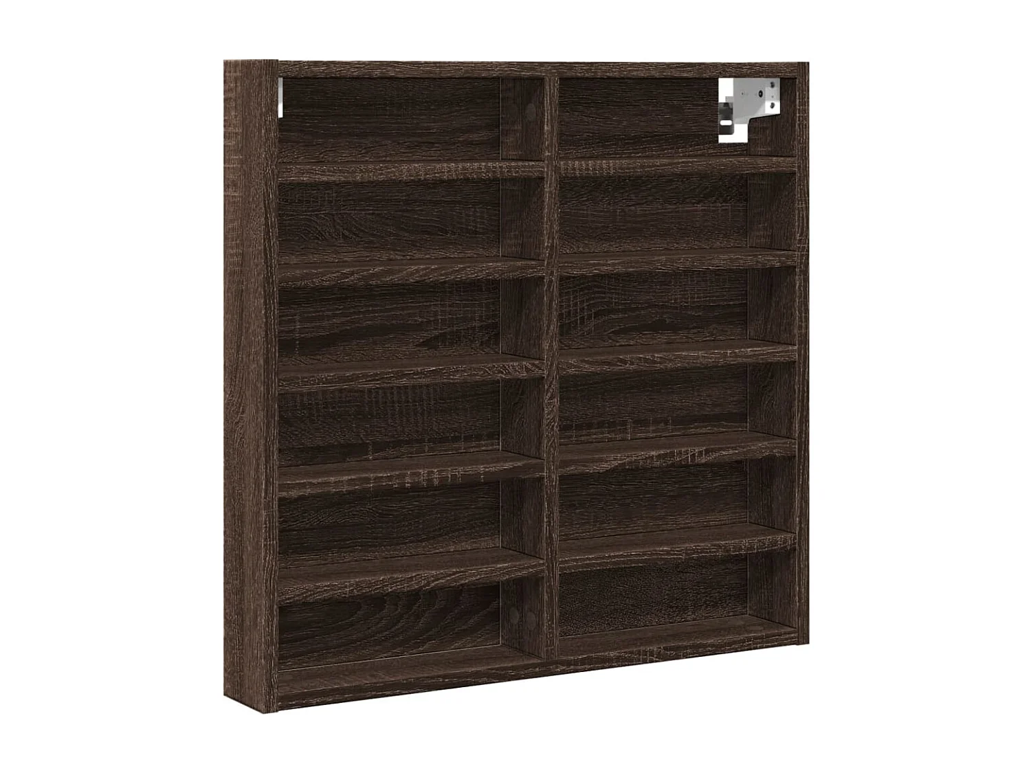 Armoire à vitrine chêne marron 60x8,5x58 cm bois d'ingénierie