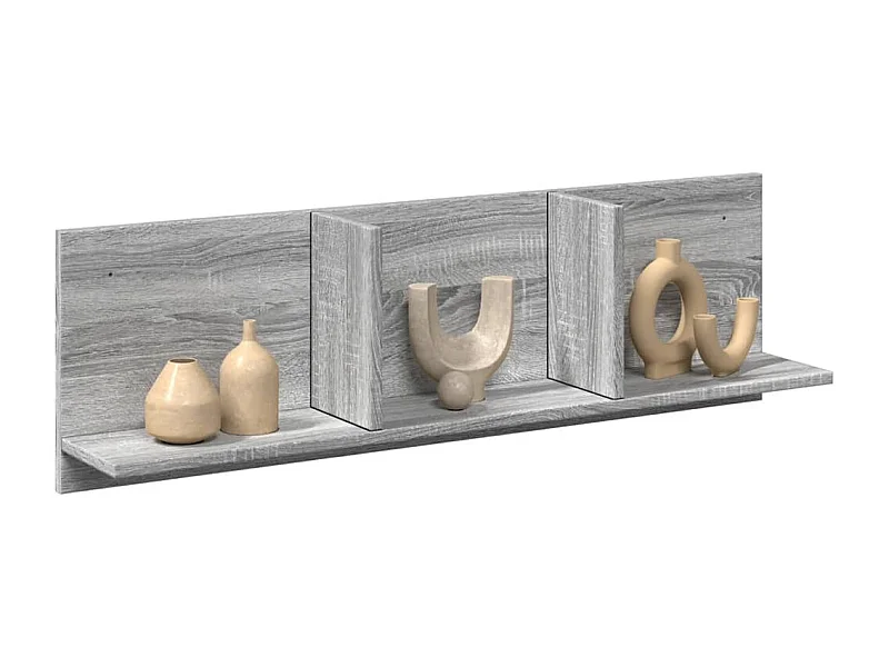 Wandschrank 100x16,5x30 cm Grau Sonoma Holzwerkstoff