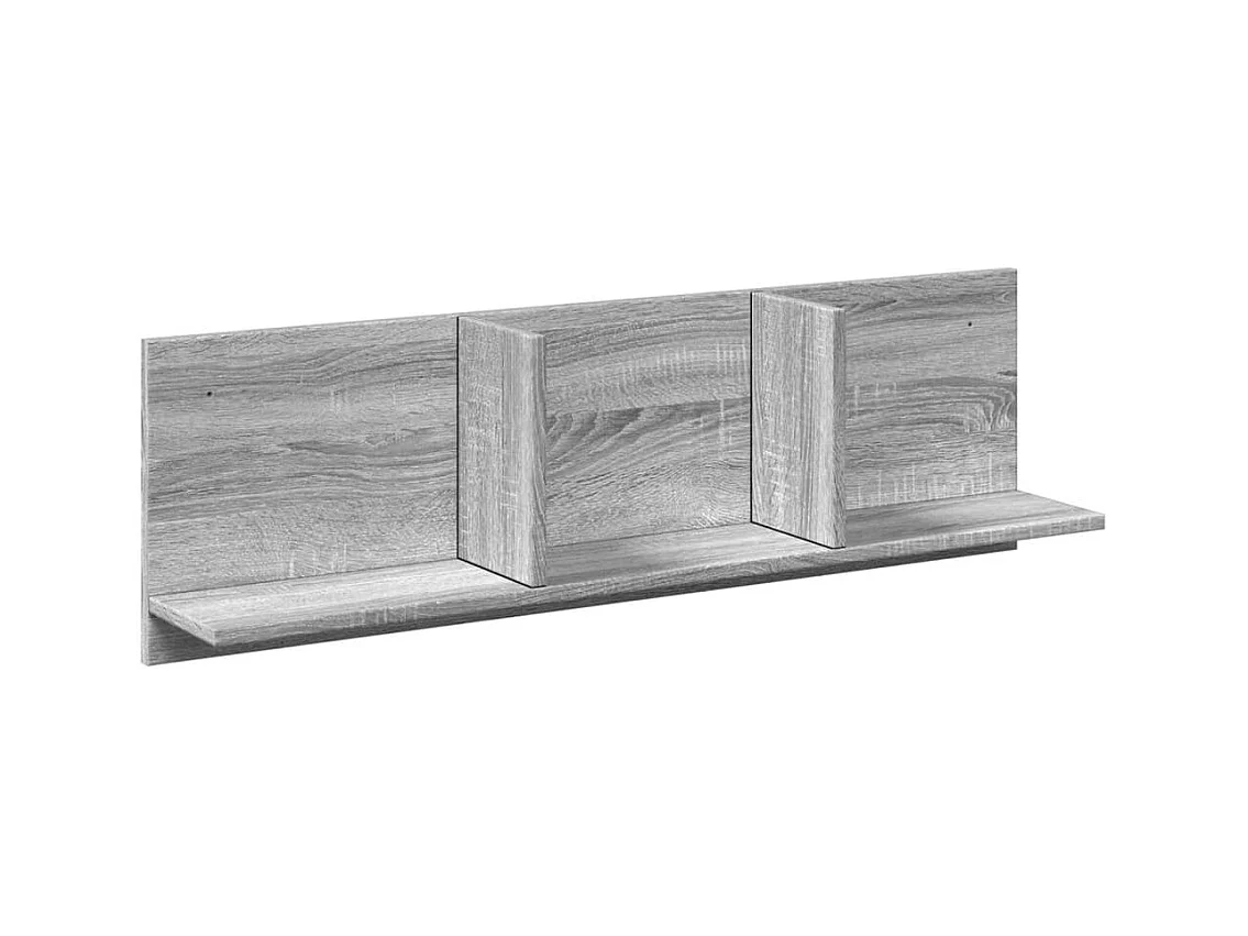 Wandschrank 100x16,5x30 cm Grau Sonoma Holzwerkstoff