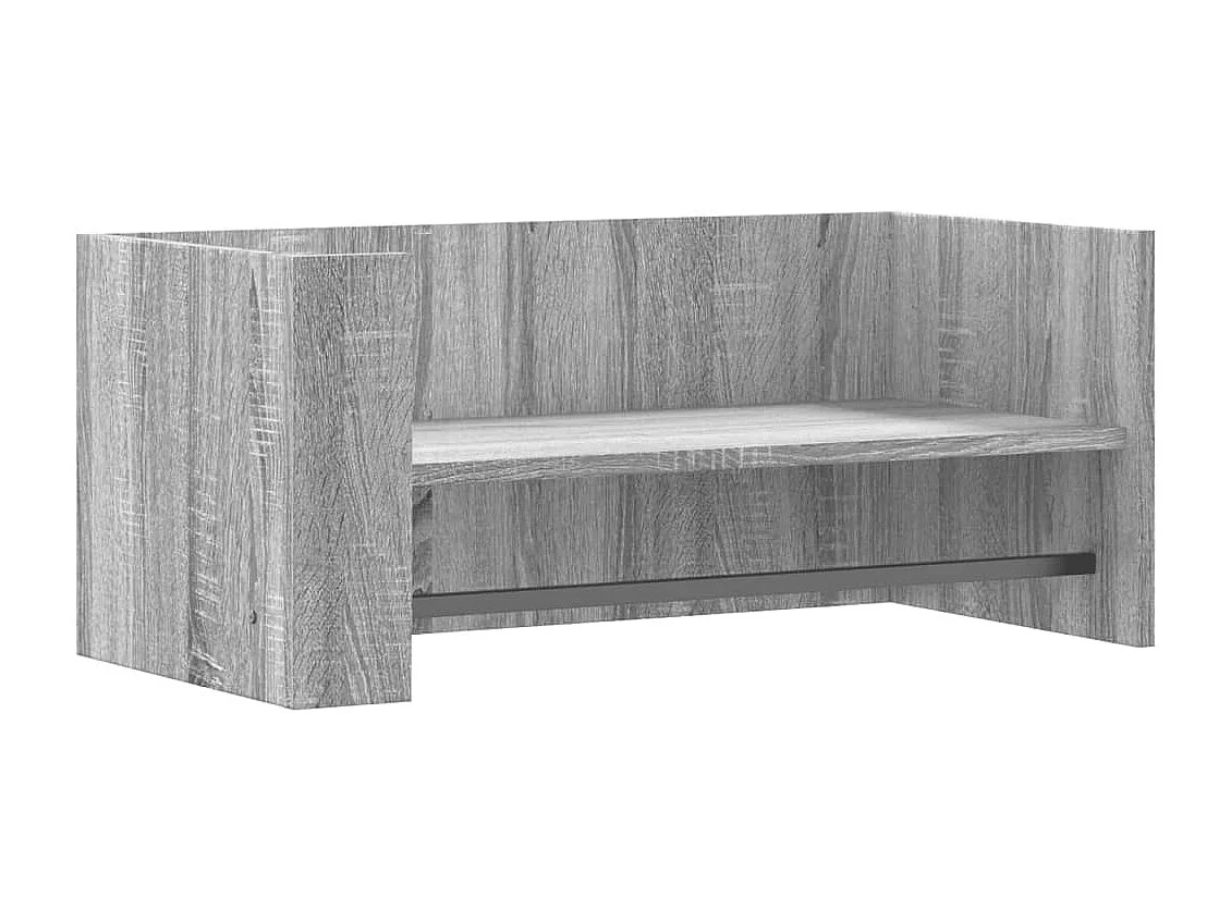 Wandschap 70,5x35x30,5cm bewerkt hout grijs sonoma eikenkleurig