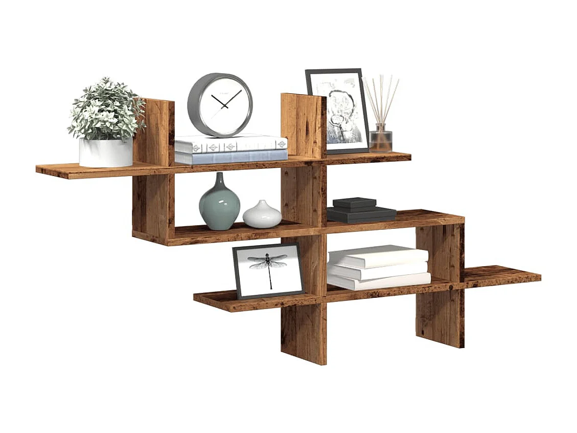Wandregal Altholz-Optik 124,5x18x60,5 cm Holzwerkstoff