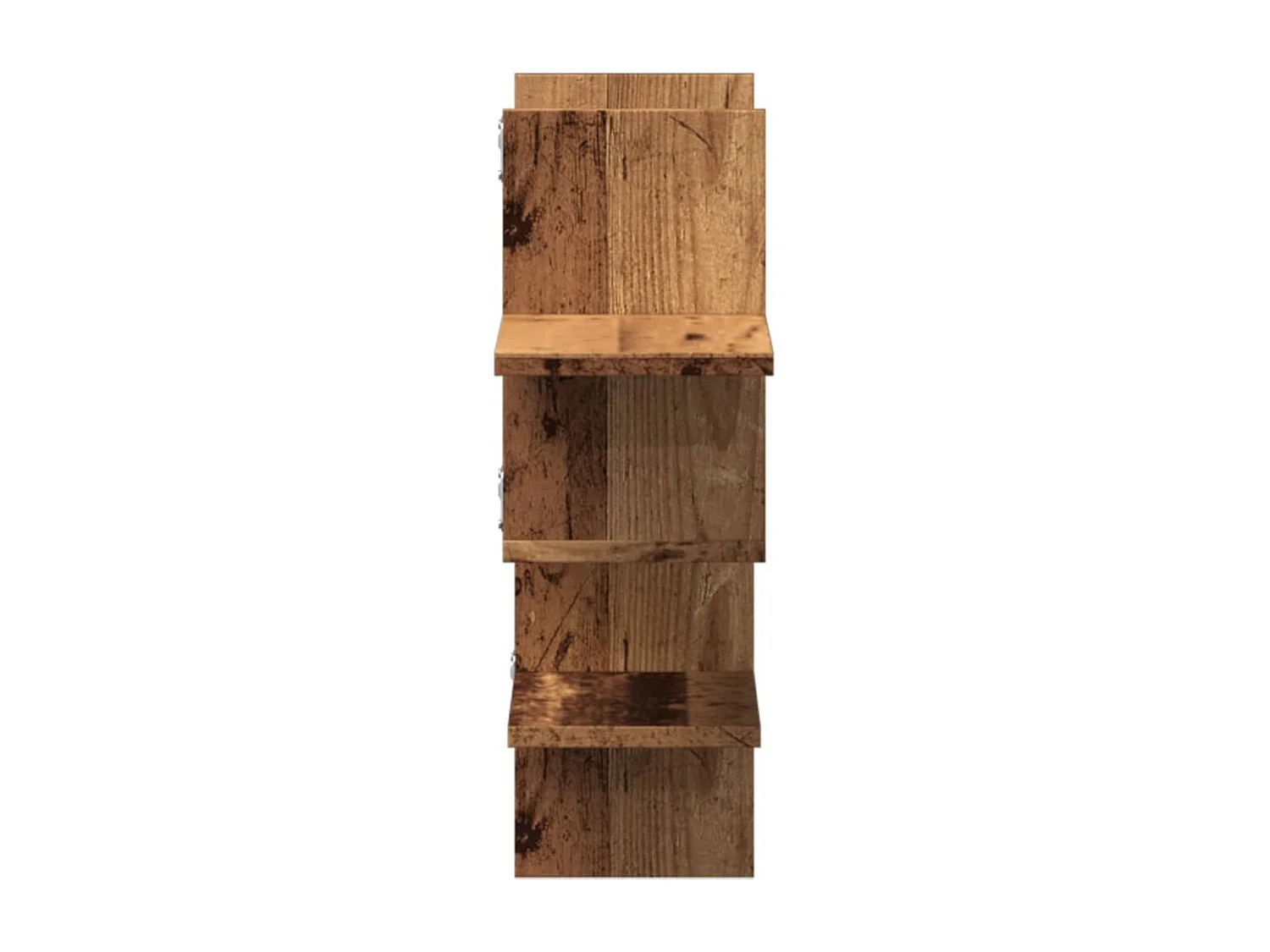 Wandschap 124,5x18x60,5 cm bewerkt hout oud houtkleurig