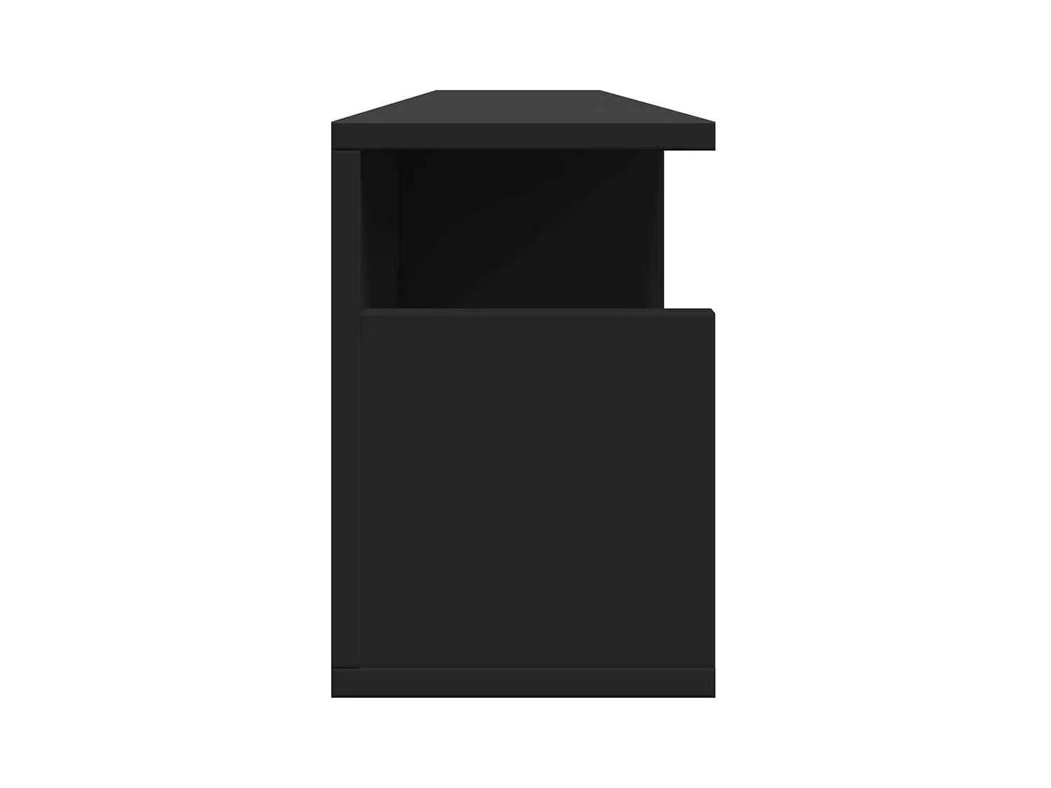 Wandschrank 100x20x30 cm Schwarz Holzwerkstoff