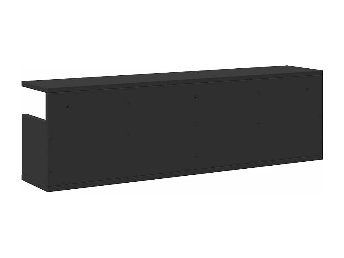 Wandschrank 100x20x30 cm Schwarz Holzwerkstoff