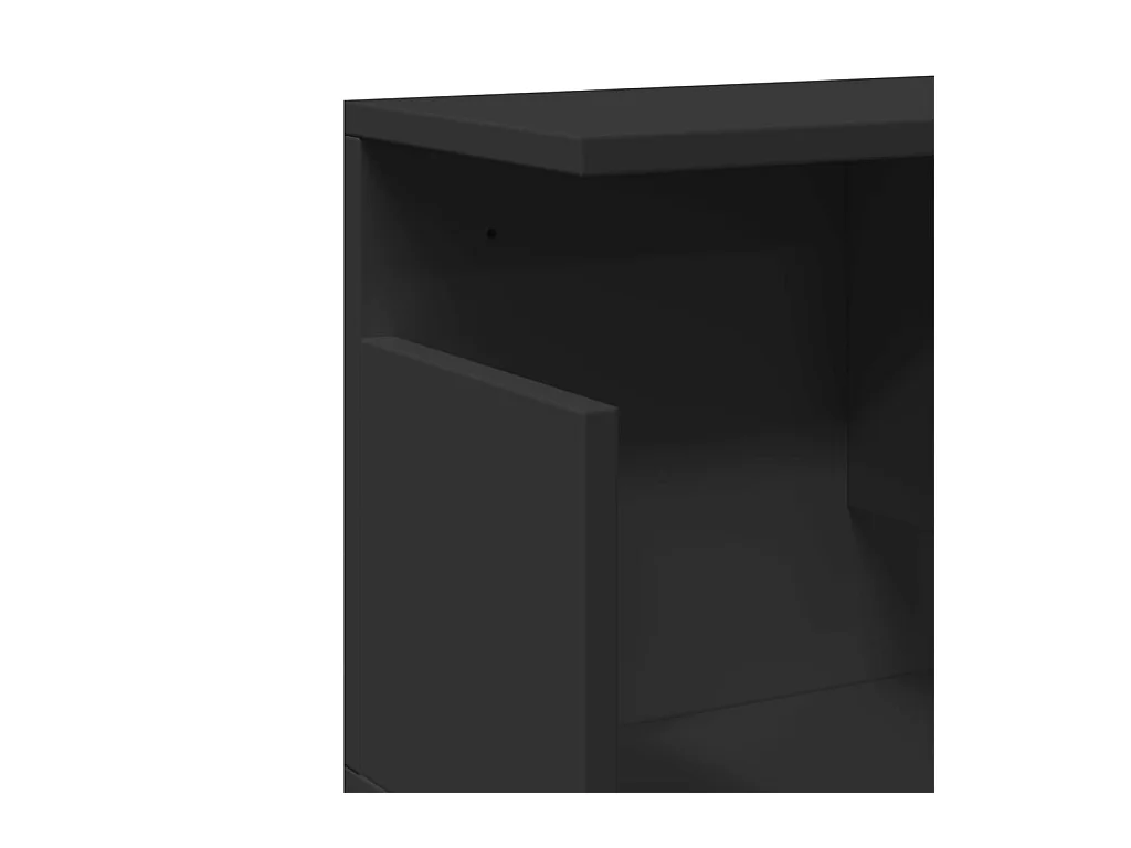 Wandschrank 100x20x30 cm Schwarz Holzwerkstoff