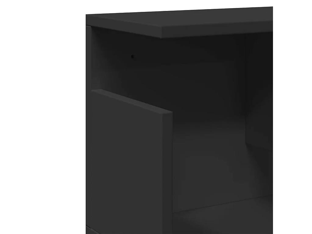 Mobile a Parete 100x20x30 cm Nero in Legno Multistrato