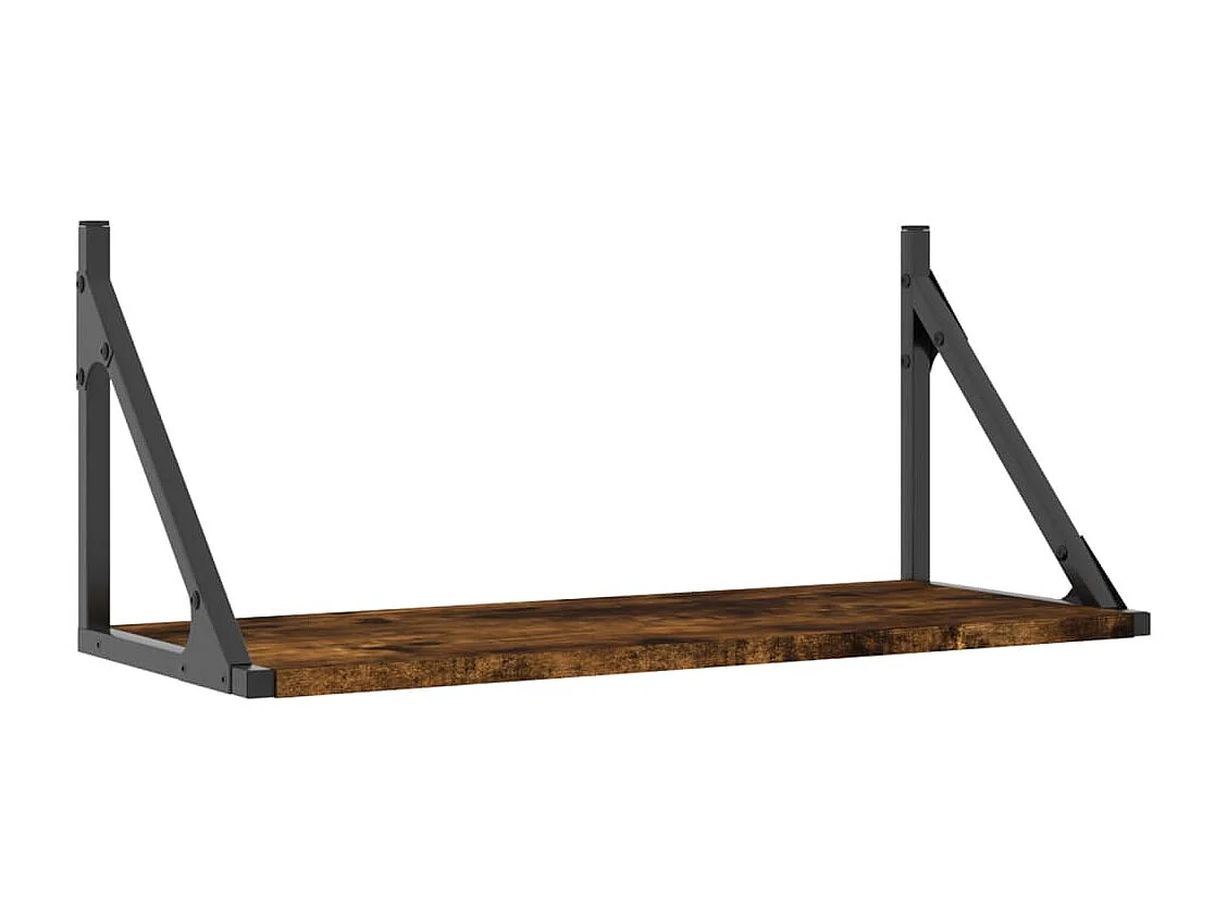 Étagères murales 2pcs chêne fumé 60x25x25,5cm bois d'ingénierie