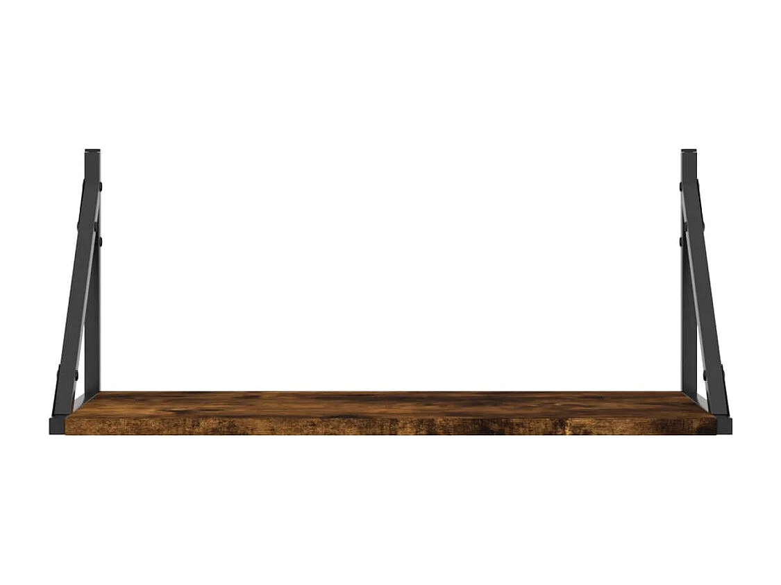Étagères murales 2pcs chêne fumé 60x25x25,5cm bois d'ingénierie