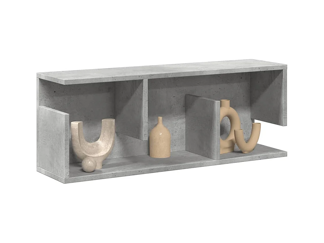 Armoire murale 80x20x30 cm gris béton bois d'ingénierie