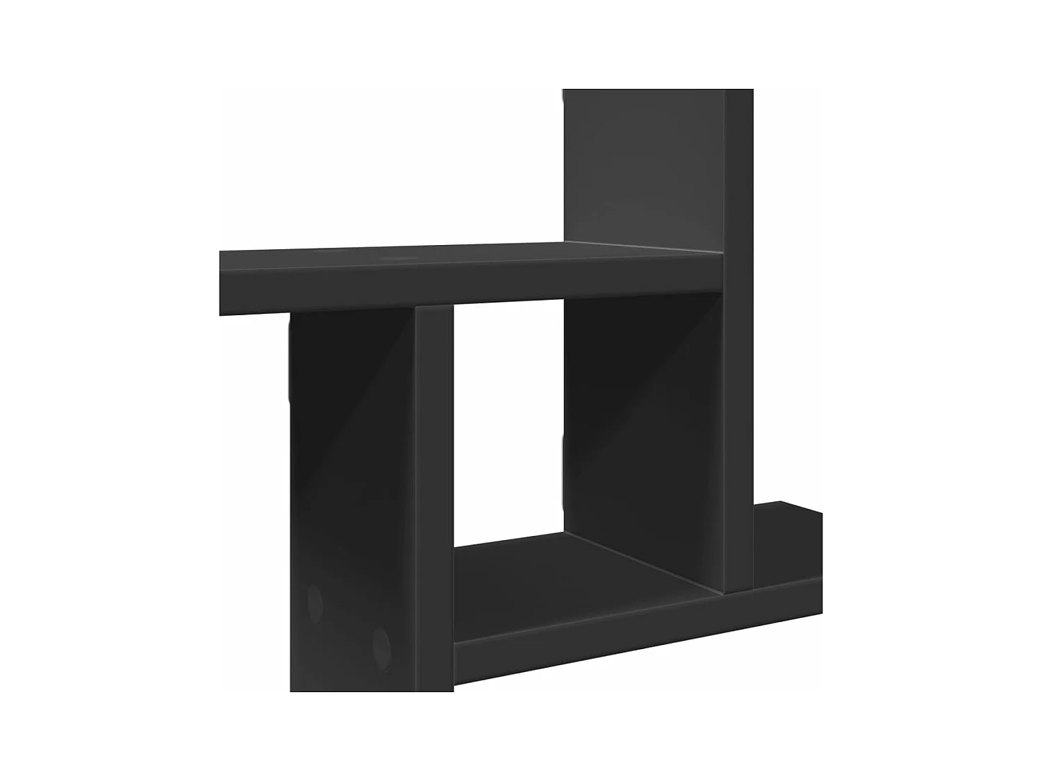 Étagères murales 2 pcs noir 38x12x38 cm bois d'ingénierie