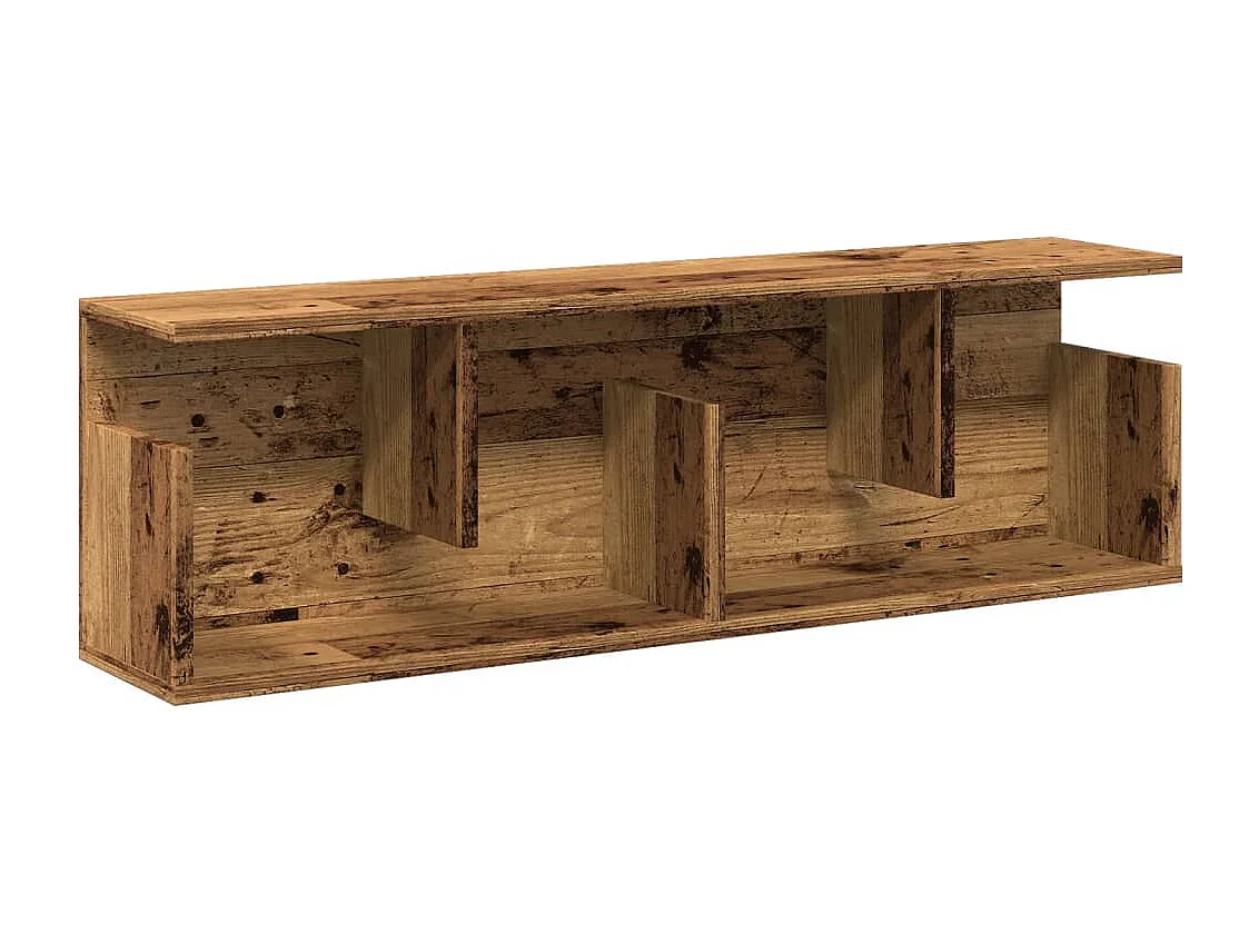 Mueble de pared madera de ingeniería envejecida 100x20x30 cm