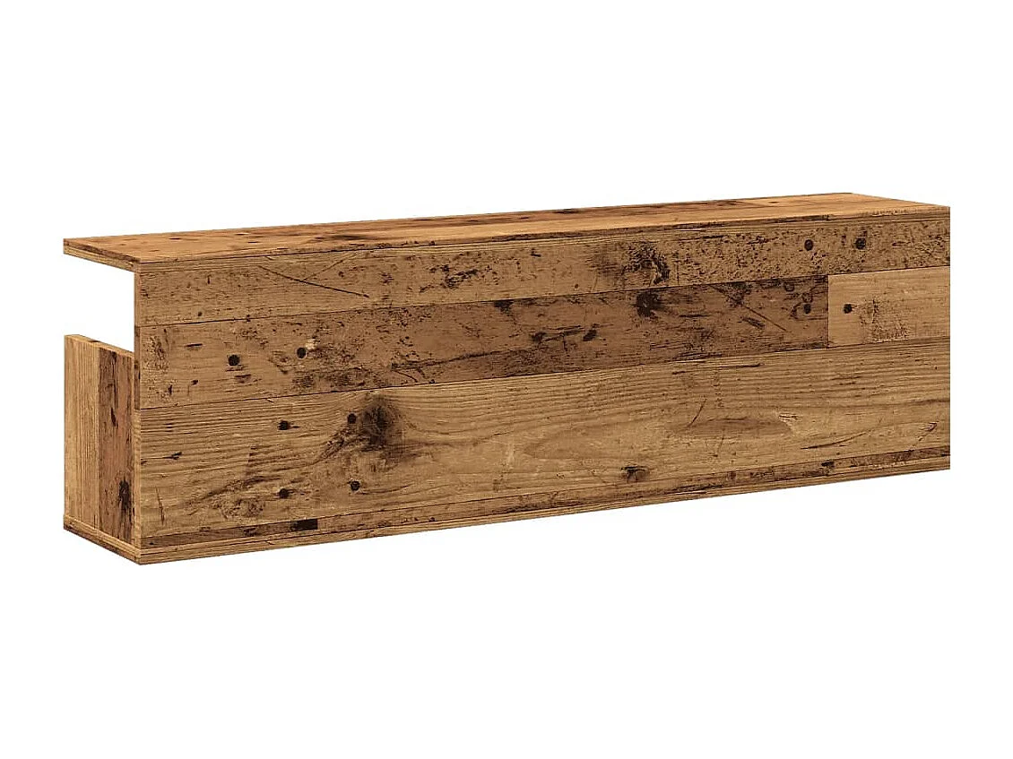 Mueble de pared madera de ingeniería envejecida 100x20x30 cm