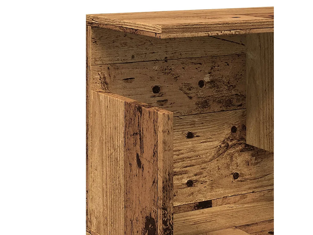 Mueble de pared madera de ingeniería envejecida 100x20x30 cm