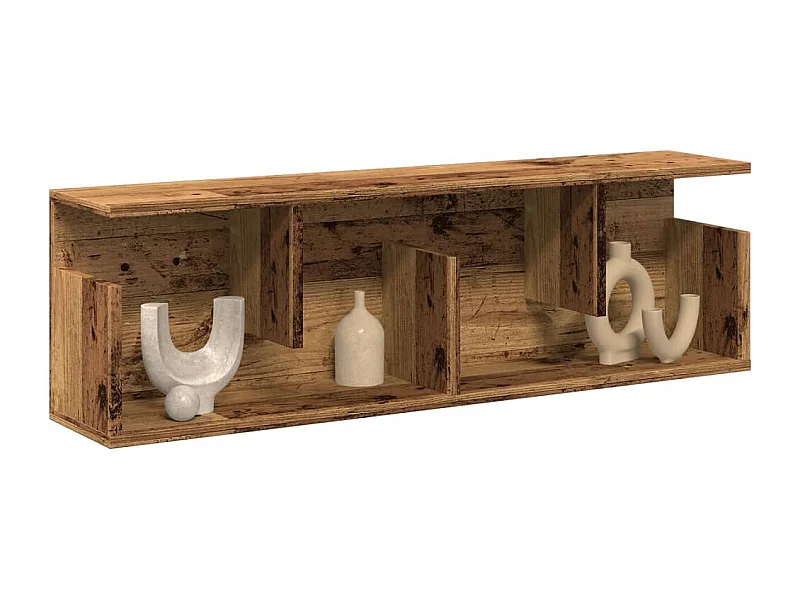 Mueble de pared madera de ingeniería envejecida 100x20x30 cm