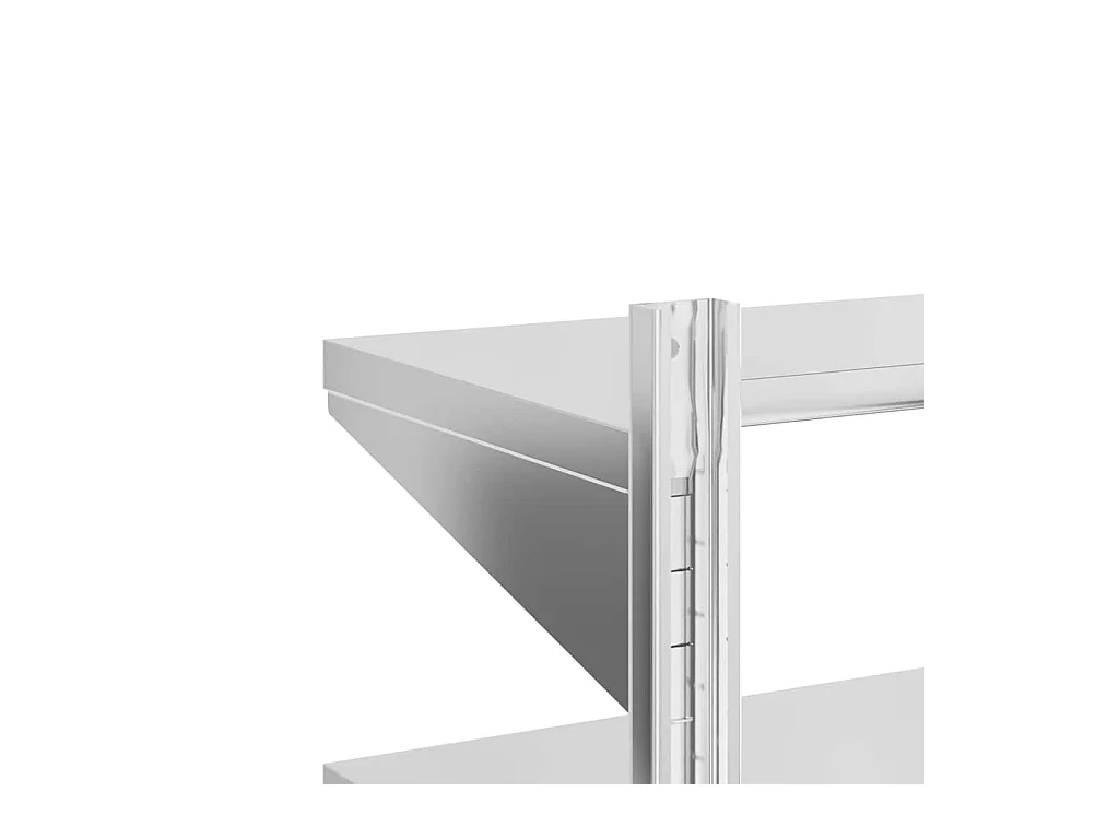 Étagère murale à 2 niveaux 50x30x48 cm argenté acier inoxydable