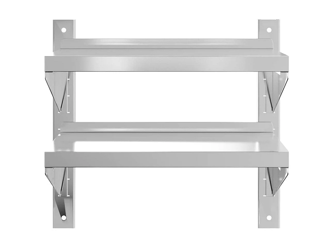 Estante de pared acero inoxidable plateado 50x30x48 cm