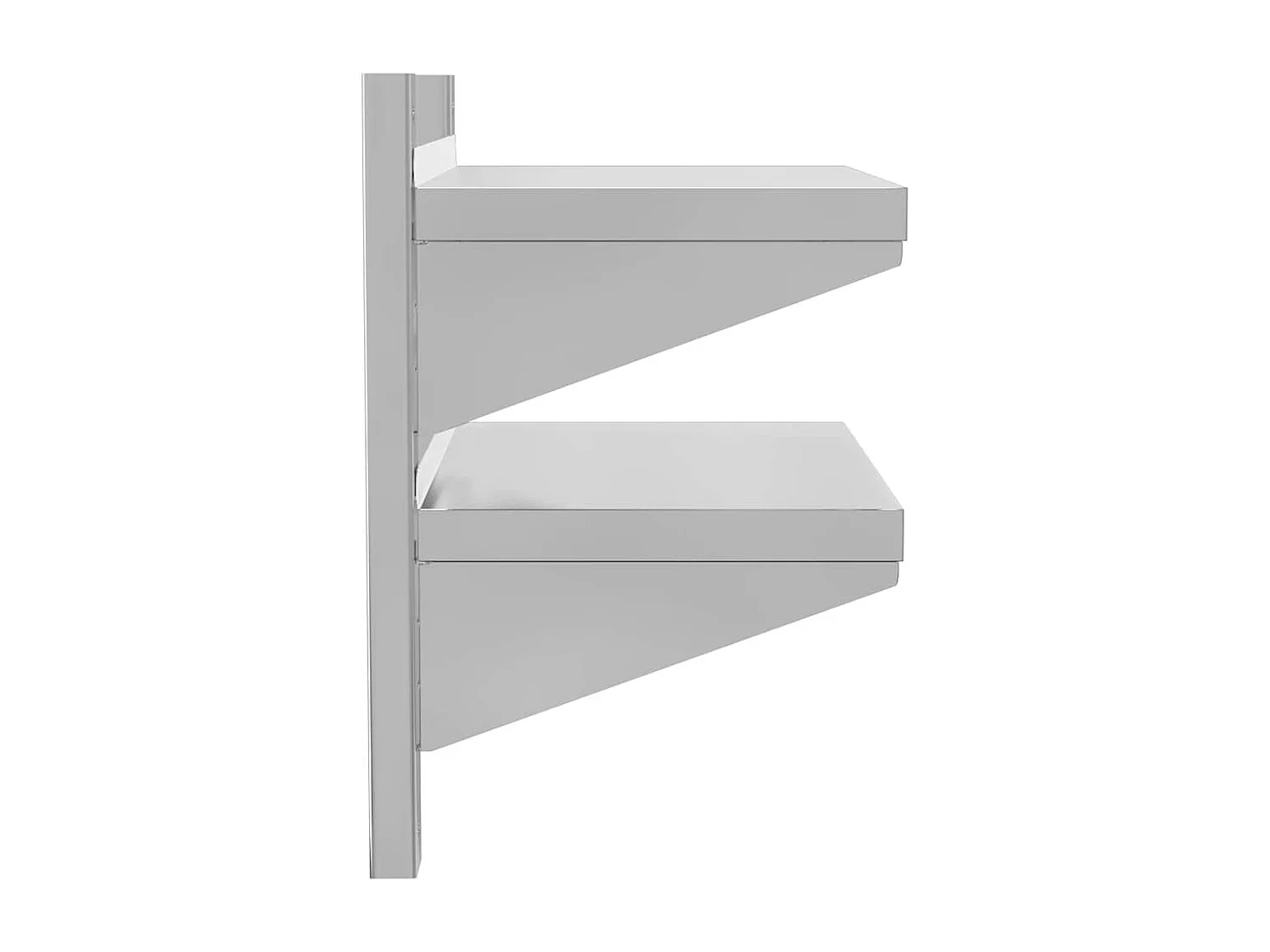 Estante de pared acero inoxidable plateado 50x30x48 cm