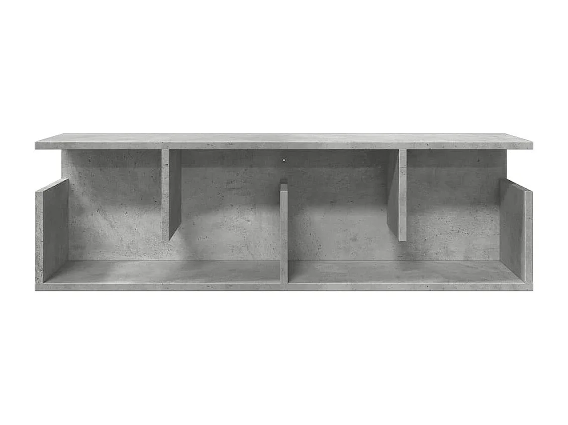 Wandkast 100x20x30 cm bewerkt hout betongrijs