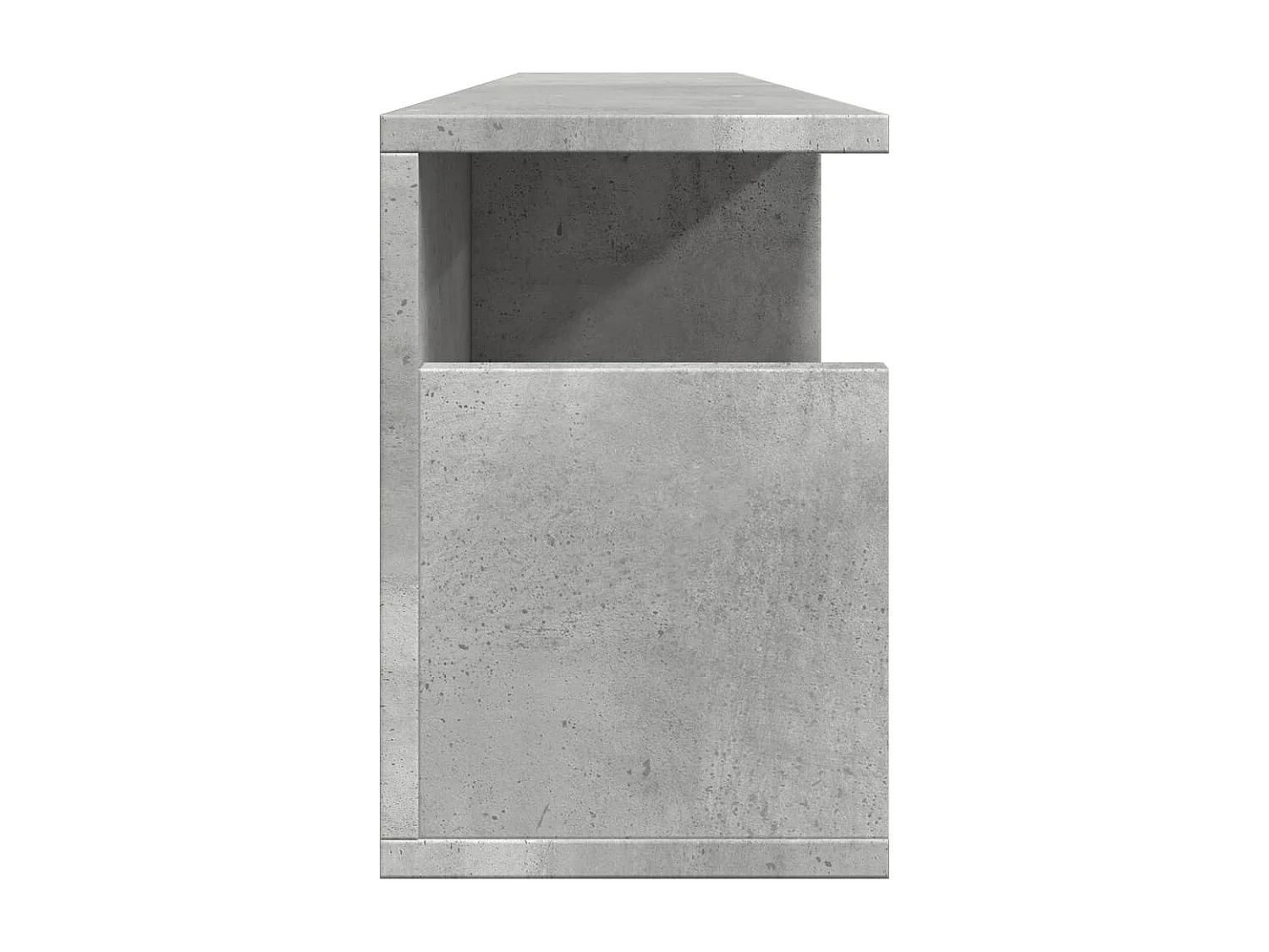 Wandkast 100x20x30 cm bewerkt hout betongrijs