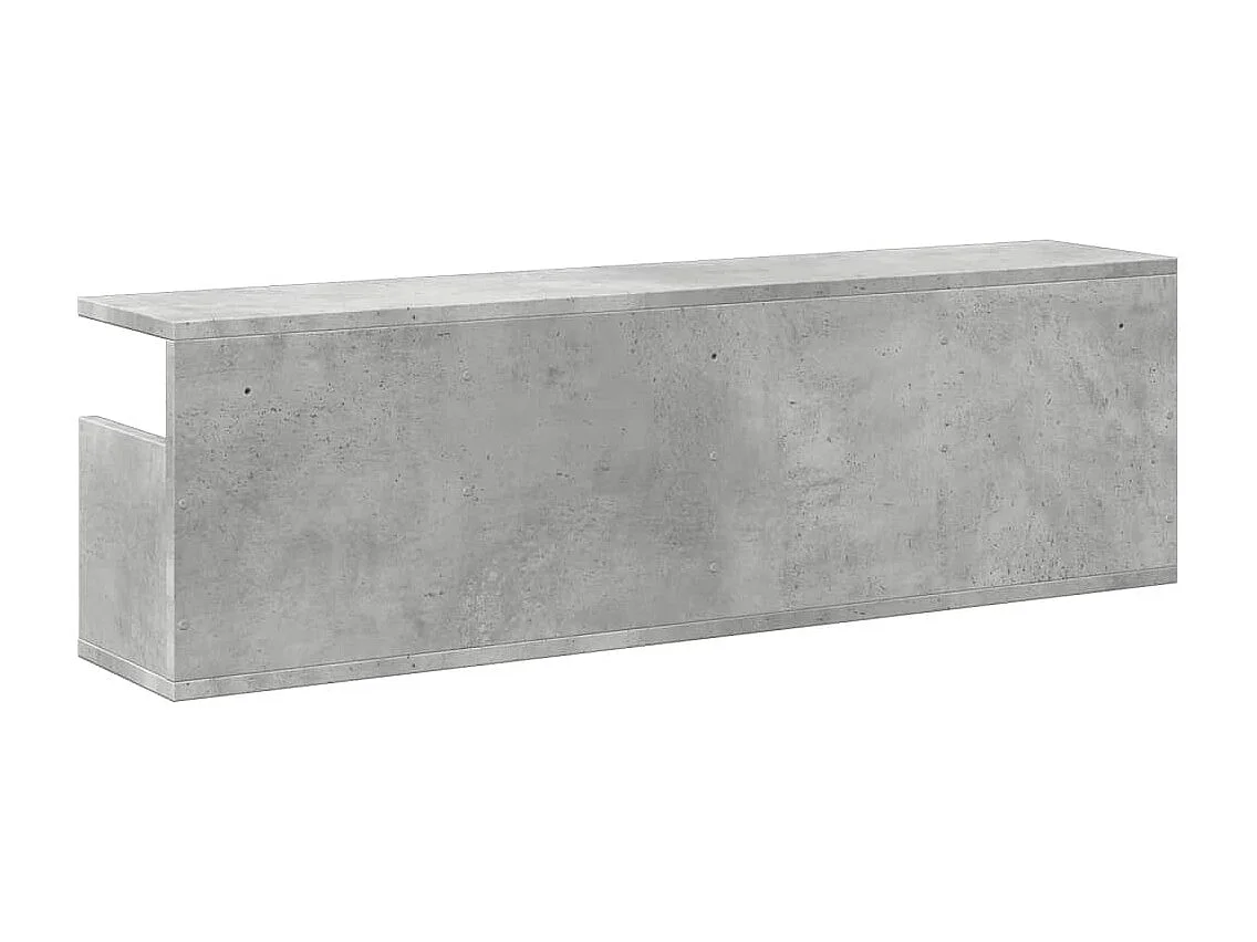 Wandkast 100x20x30 cm bewerkt hout betongrijs
