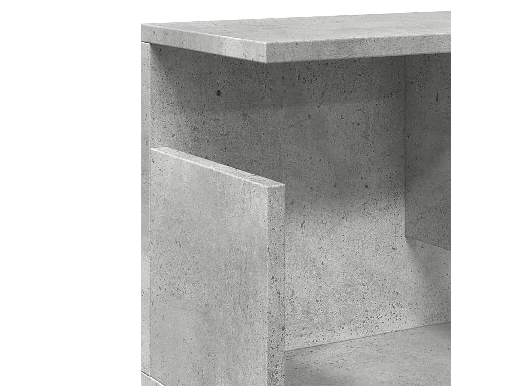 Wandkast 100x20x30 cm bewerkt hout betongrijs